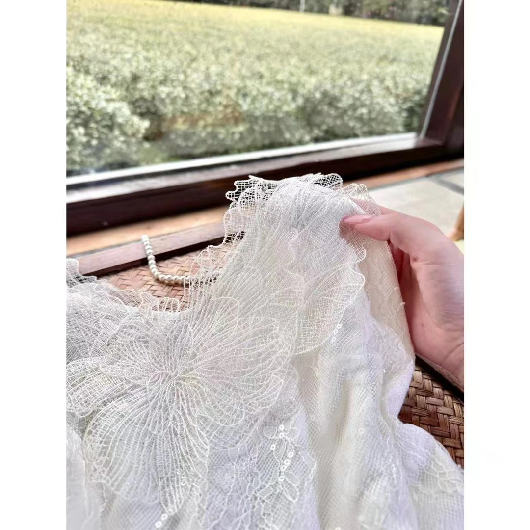 【婷婷】《小蔷薇吊带》莫奈花园风 绝美！必备款蕾丝吊带2FTC025【Q】