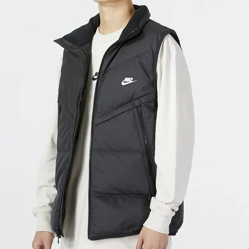 NIKE耐克羽绒马甲男子保暖立领上衣2024冬新款运动背心DV1136-010