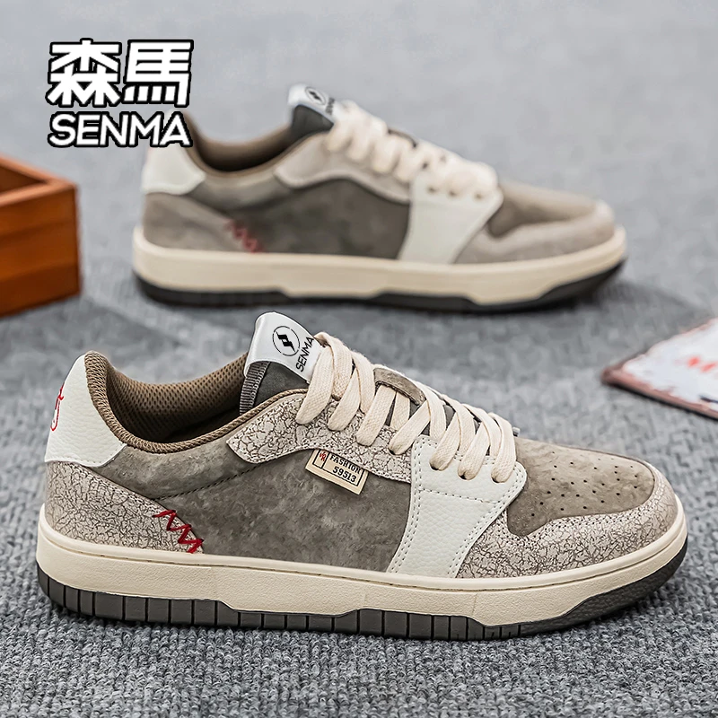SENMA/森马板鞋男款2025秋冬新款时尚厚底低帮鞋子百搭小众休闲鞋