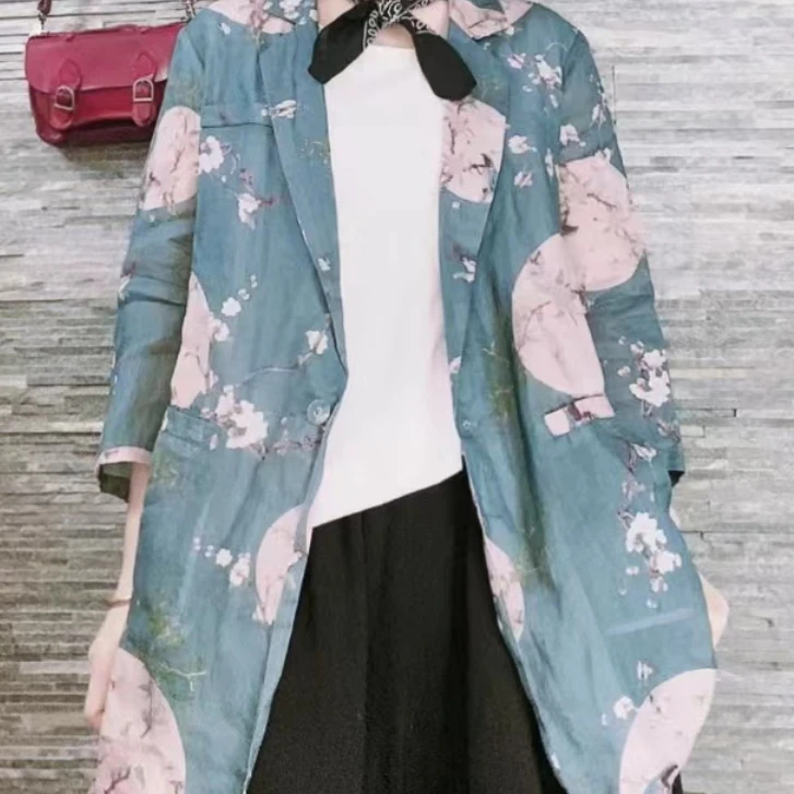 娅扣布衣【3202】苎麻西装百搭外套防晒上衣
