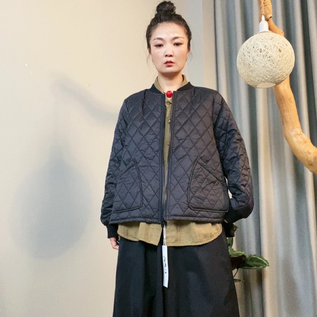 娅扣布衣【19373】秋冬季休闲棉服百搭棒球服棉袄外套短款