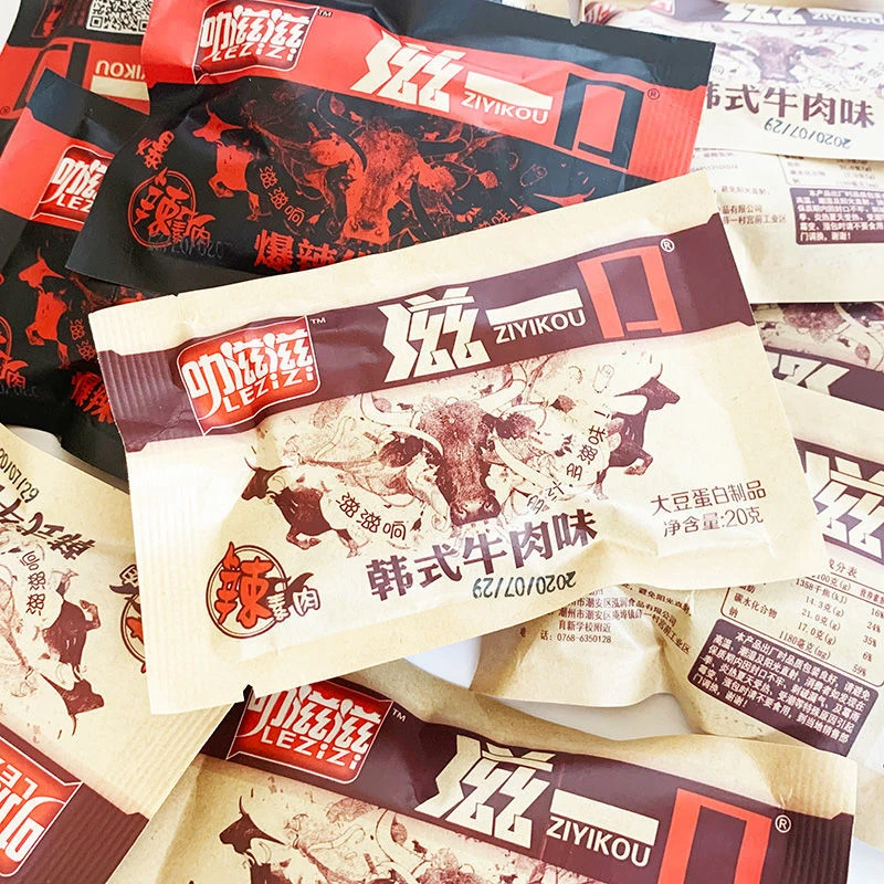 叻滋滋滋香菇肥牛素肉韩式素牛肉香菇小包装肥牛怀旧零食