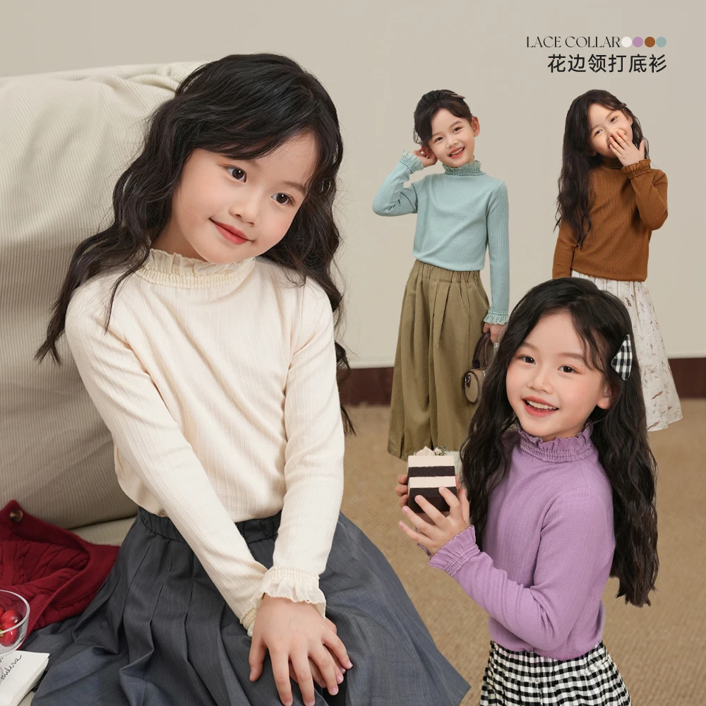 NORNOR陈大猪童装 女童打底衫2024秋季新款儿童长袖T恤-XGDAC387