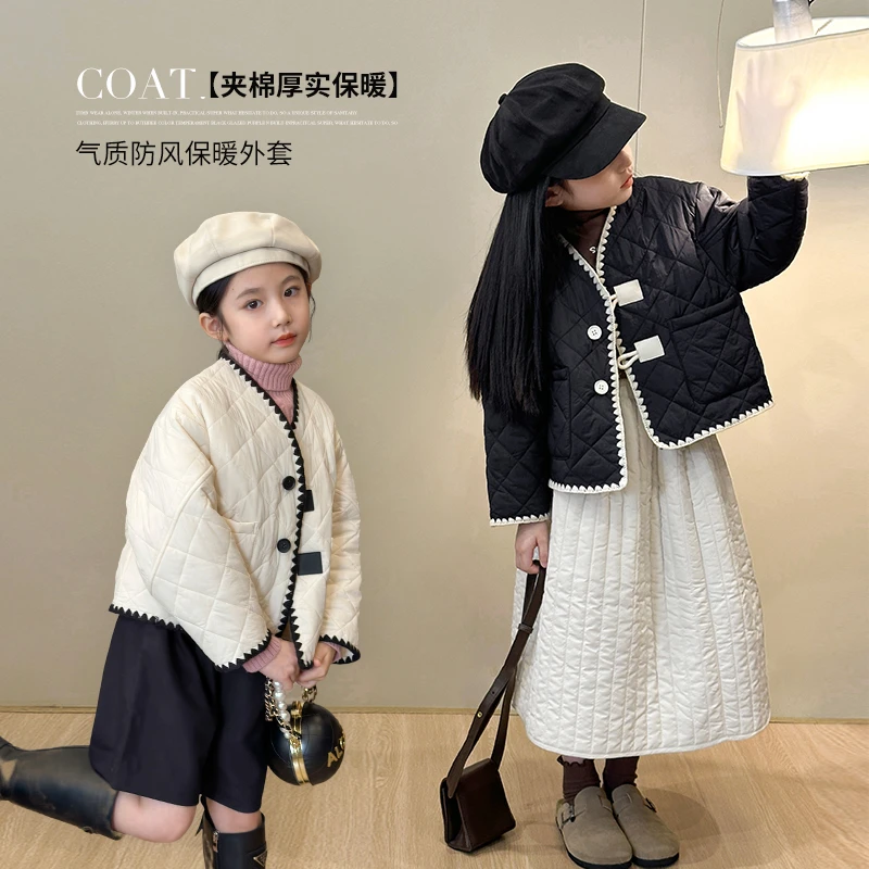 陈大猪 女童棉服外套冬季新款韩版小香风棉袄洋气外套-GSD3130