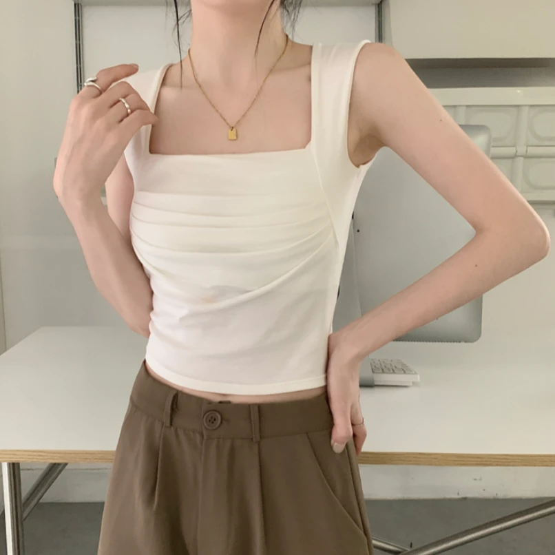 夏季纯欲背心带胸垫运动瑜伽健身服辣妹百搭上衣内搭外穿吊带女款