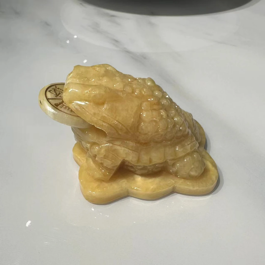 【柚苏】可爱创意茶道天然石蟾蜍11*7*7