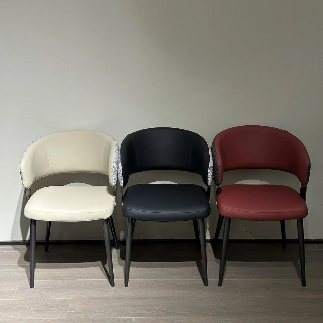 【2张】【柚苏】意式轻奢简约家用客餐厅扶手钢架升级款CC椅53*60*78