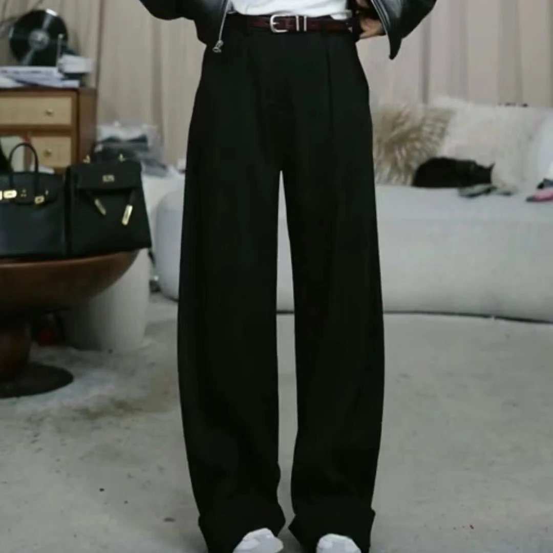 EANSSY G秋冬馥罹显瘦气质休闲裤弯刀裤长裤西裤NA2401C004