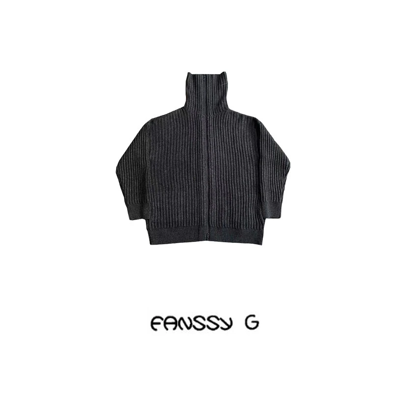 EANSSY G秋季新款秋冬灰色长袖宽松针织开衫羊绒羊毛衫NA2308A001