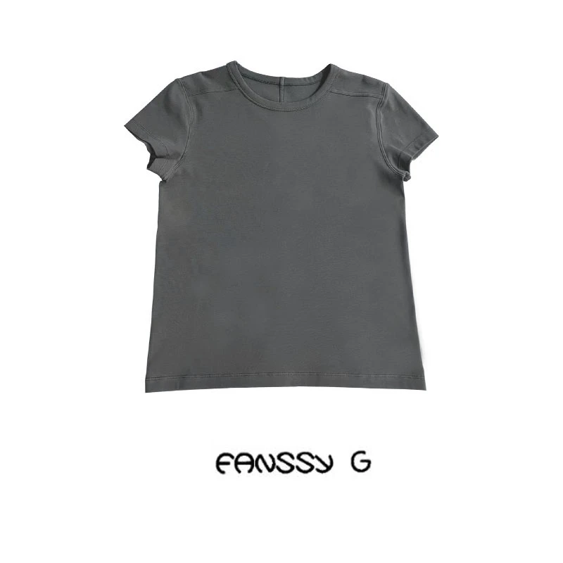 EANSSY G馥罹A四季简约修身短袖休闲正肩纯色圆领T恤NA2308C002