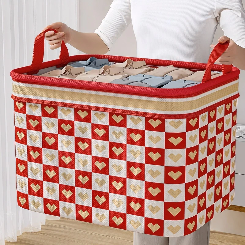 收纳箱家用衣服裤子衣柜收纳分层神器搬家整理布艺衣物储物收纳盒