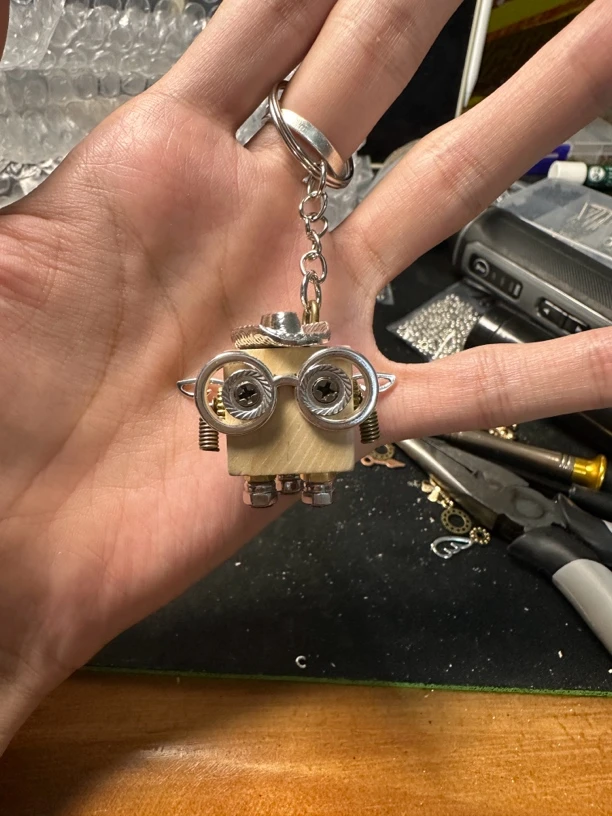 手工制作DIY可爱蒸汽朋克机器人汽车挂件摆件