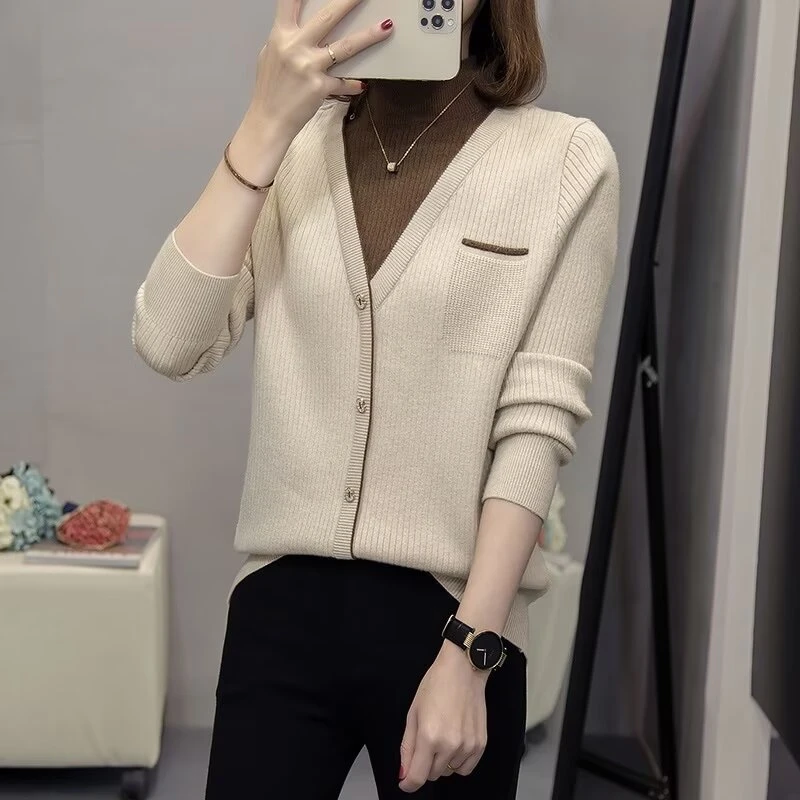 大码女装半高领假两件气质微胖mm套头宽松内搭秋冬毛衣显瘦打底衫