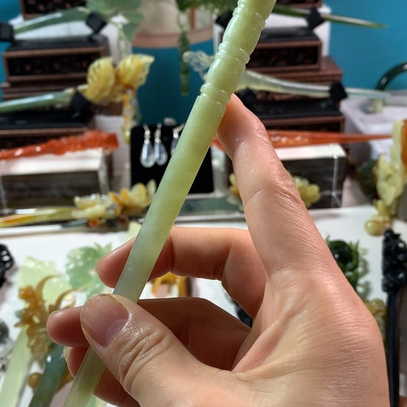 【闪购商品】蛇纹石玉发簪未镶嵌