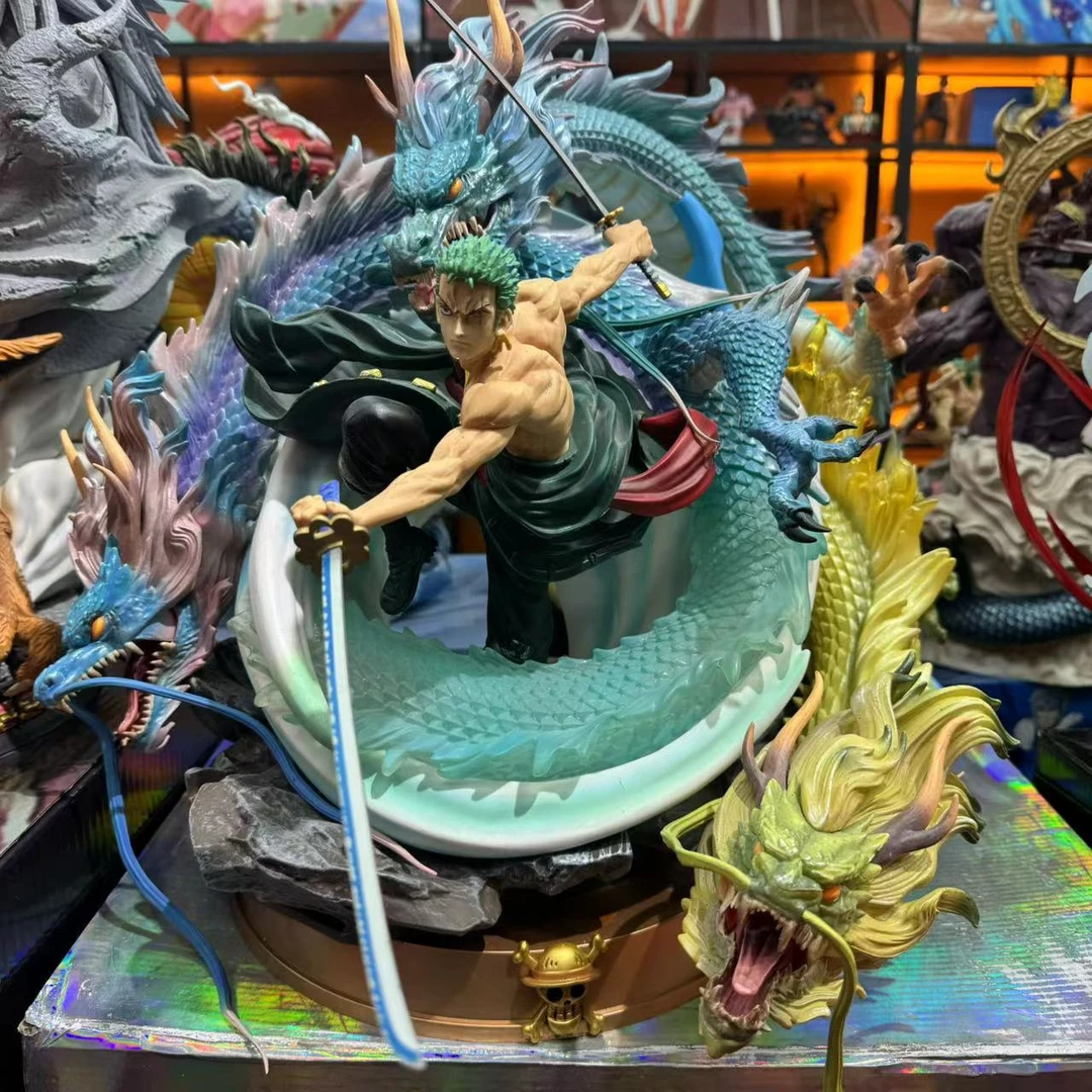 海贼王 和之国三龙索隆 三刀流 大型动漫手办摆件