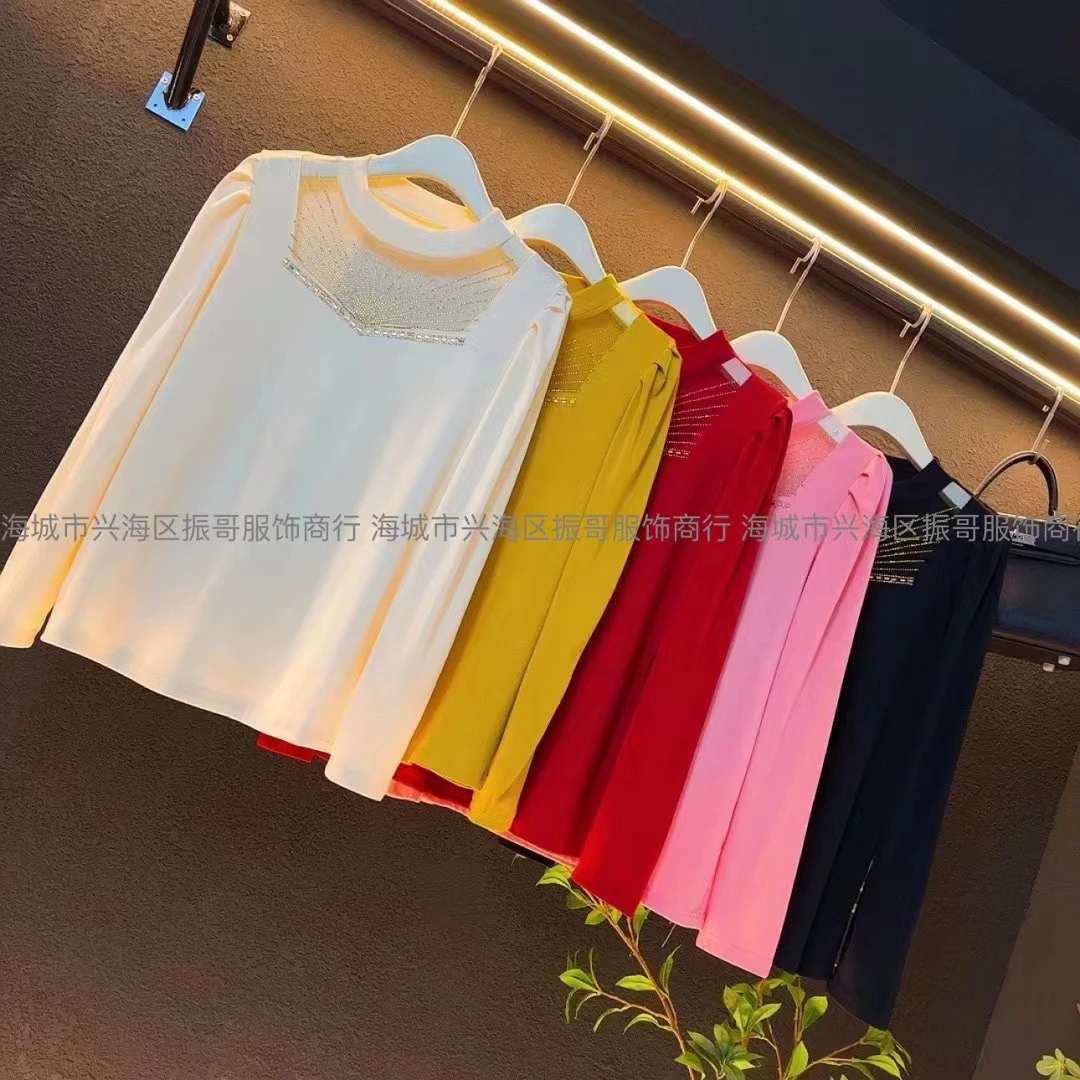 新款百搭洋气重工显瘦拼接长袖上衣/795