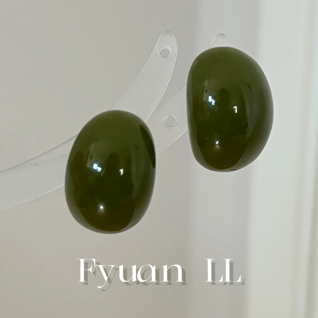 铜合金耳饰 小清新绿水滴耳环冷淡风耳钉韩国气质网红个性耳饰女