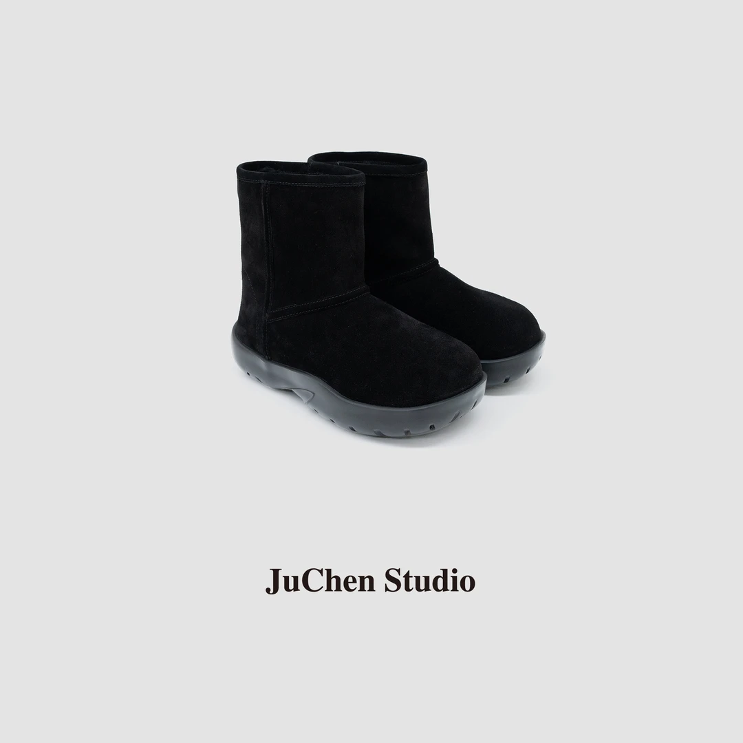 B.V御寒BI备~羊羔皮毛一体防滑保暖雪地靴短靴 JL1082-48