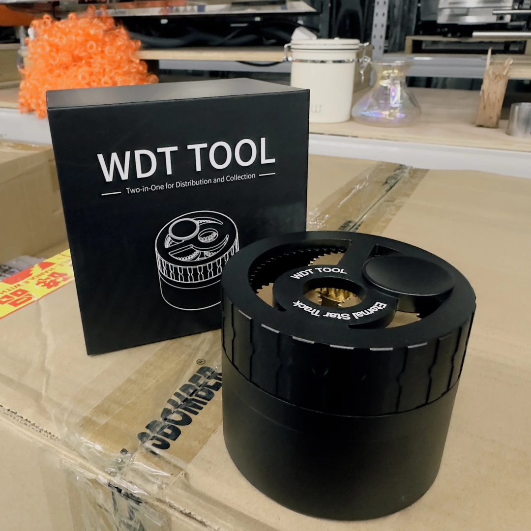 星轨布粉器齿轮咖啡针式散粉器意式器具打散结块58mm通用