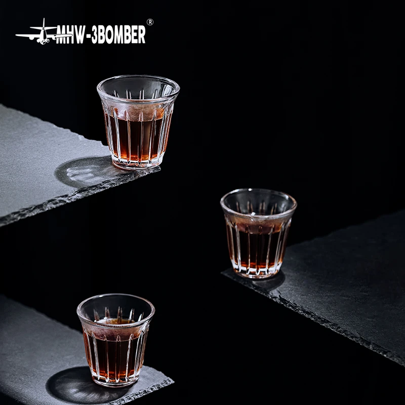 MHW-3BOMBER轰炸机咖啡玻璃杯 澳白杯拿铁杯 简约复古Dirty咖啡杯