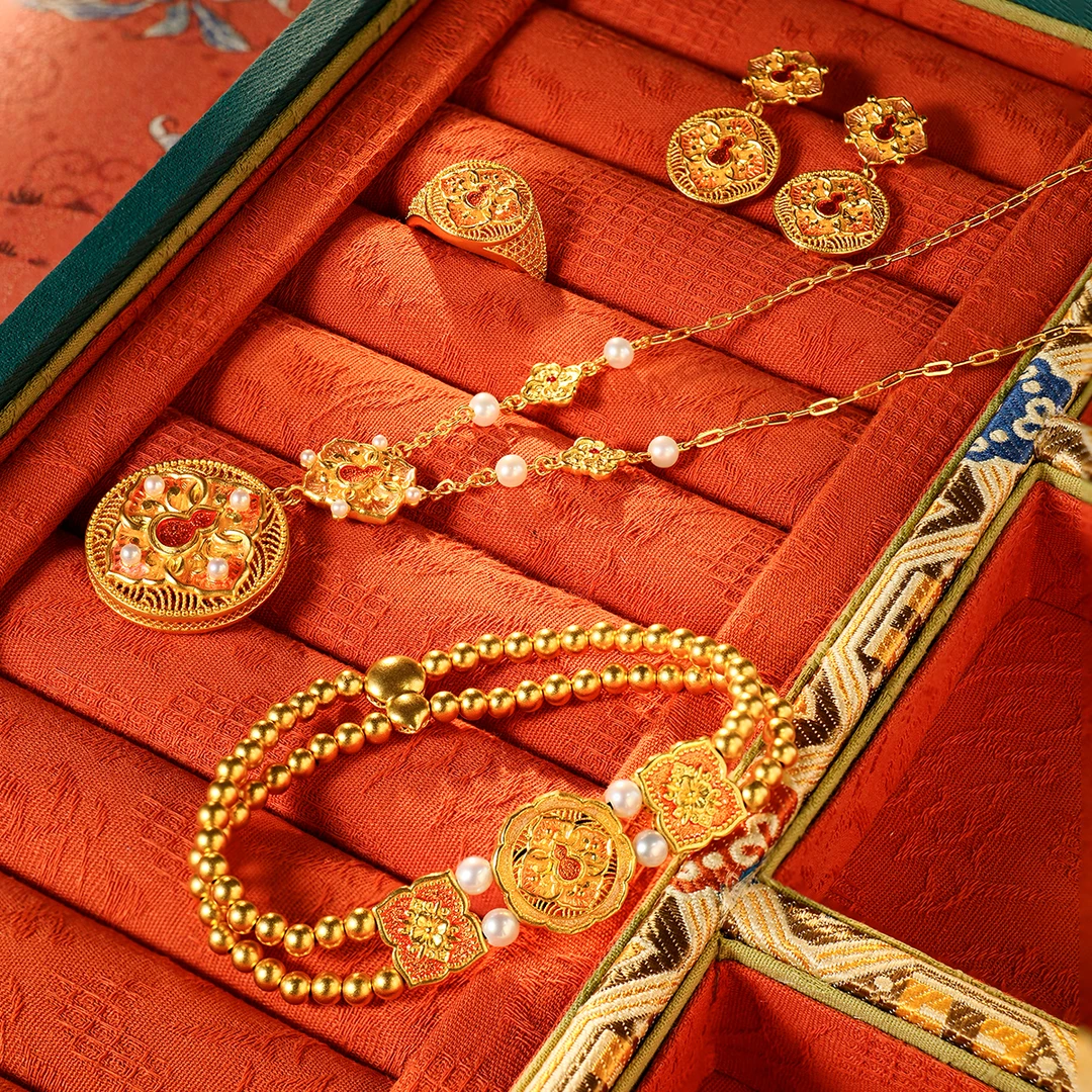 【萃华金店】福禄光遇丨古法金古风珐琅彩足金秋冬葫芦系列CHL0002