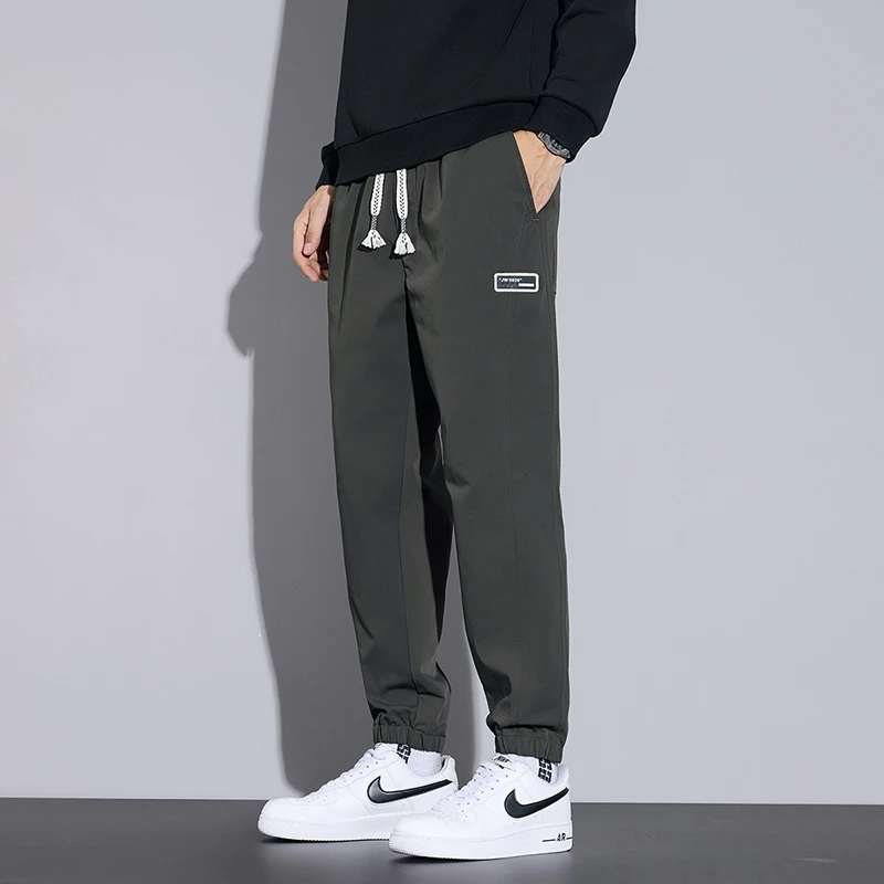 永澜秋季新款男士休闲裤九分束脚裤潮流时尚百搭裤子弹力韩版春秋