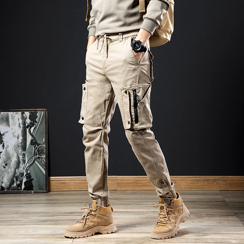 美式复古工装裤子男秋季2023新款机能城市户外通勤山系战术休闲裤