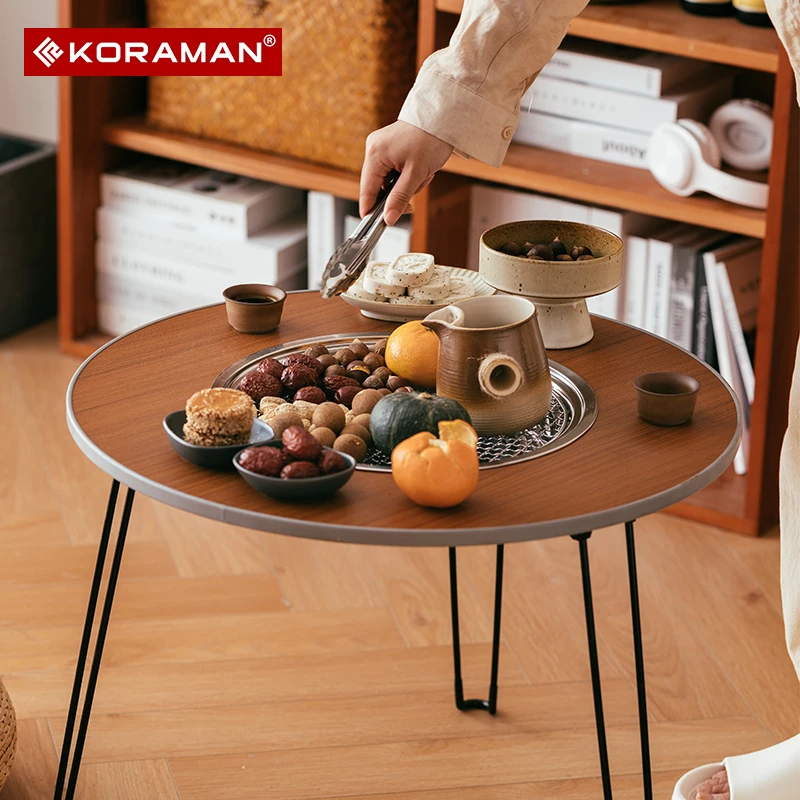 KORAMAN酷然多功能烧烤围炉煮茶桌秋冬火锅取暖防烫桌面聚餐烤肉