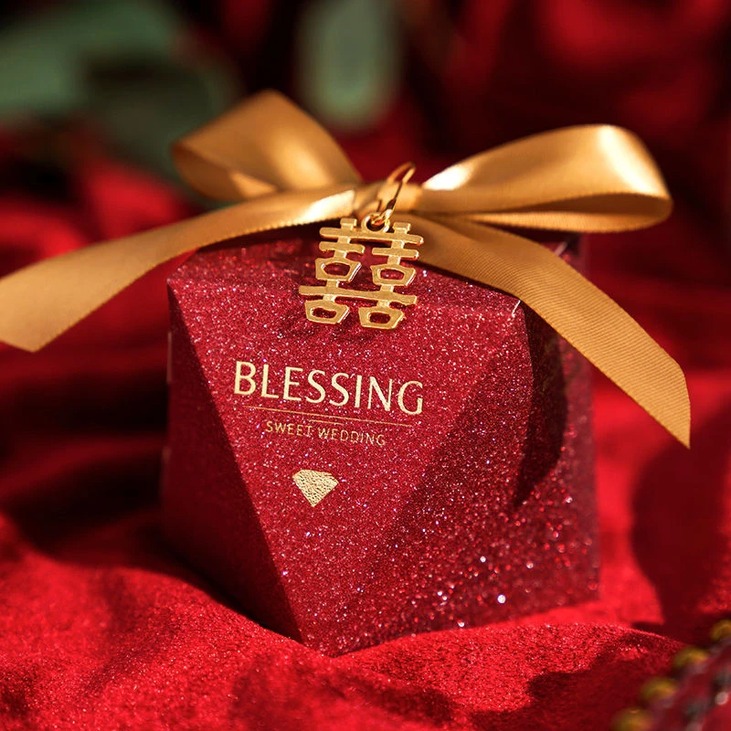 新款精致中式喜糖盒婚庆喜糖伴手礼袋宝宝满月糖果盒结婚喜糖盒