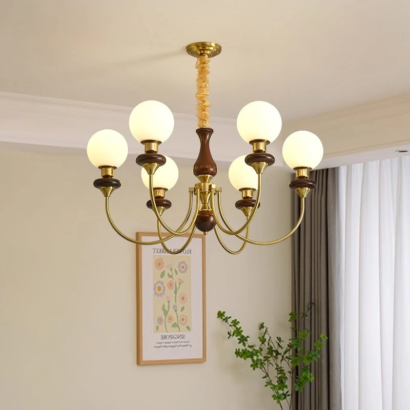 法式中古客厅主灯餐厅灯具魔豆美式南洋复古风卧室法式灯具吊灯