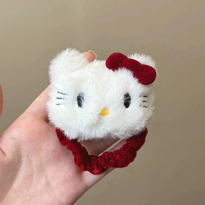 少女心秋冬毛绒kt猫发圈女发饰甜美百搭扎头绳头饰发夹2140+2140