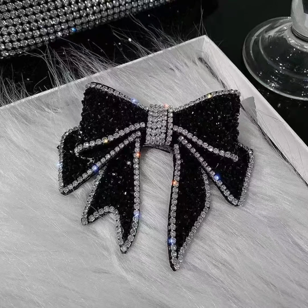 轻奢蝴蝶结发夹网红后脑勺法式顶夹弹簧夹气质马尾夹子头饰2066