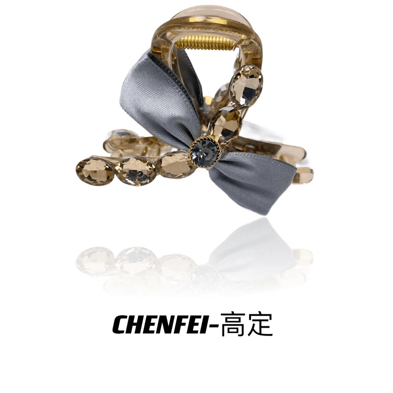 K约8cm小步舞曲优雅蝴蝶结抓夹高级感时尚盘发鲨鱼夹头饰轻奢1369