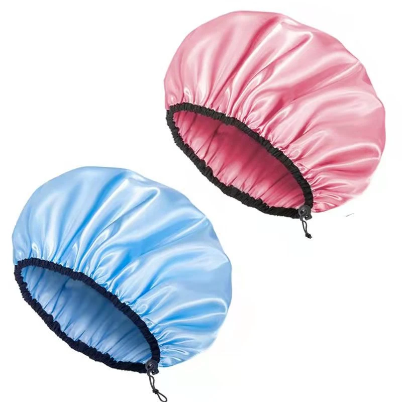 可调节浴帽时尚防水套头成人家用防油双层加厚防尘女士沐浴帽头套