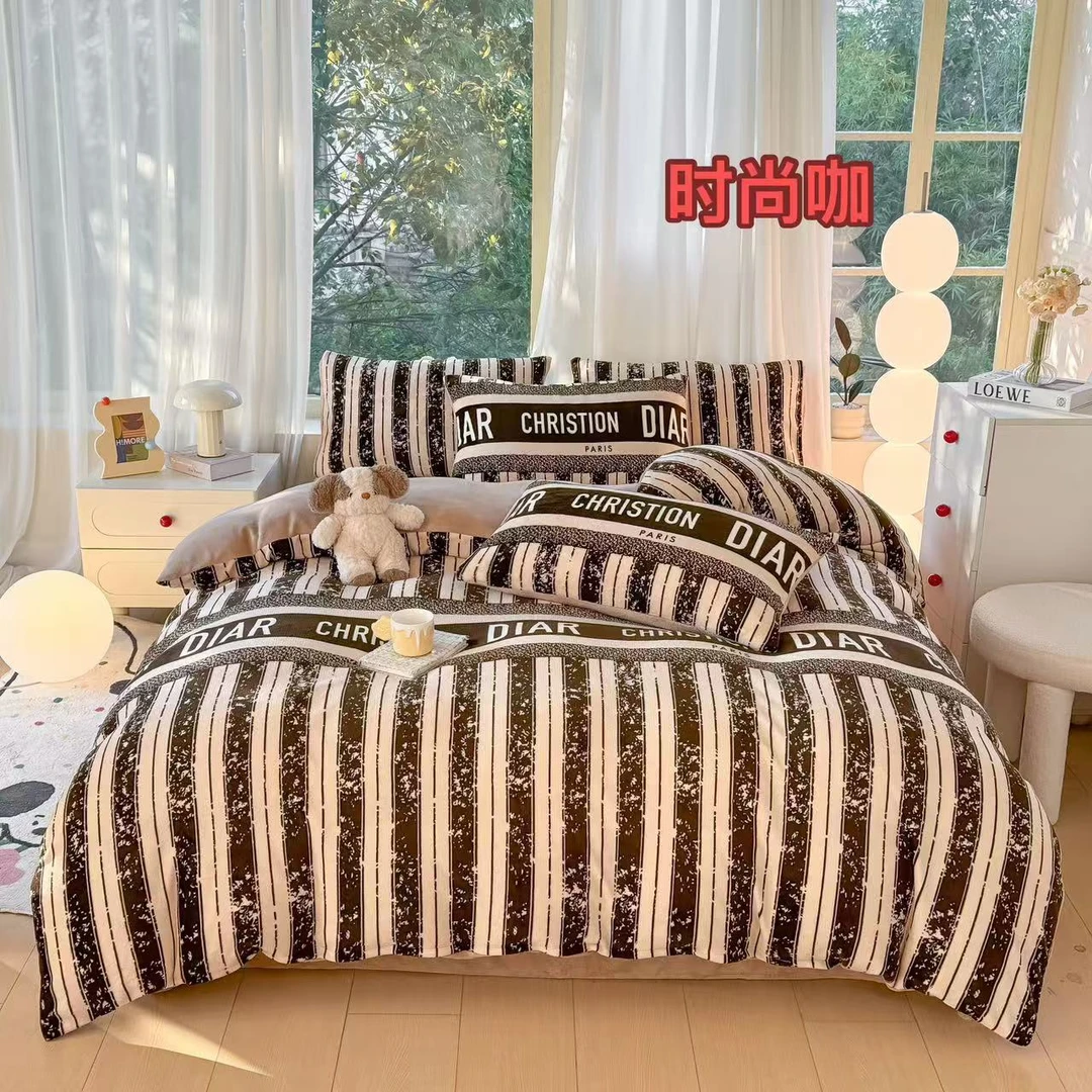 【时尚咖】200*230cm轻奢柔软丝滑加厚透气绒四件套