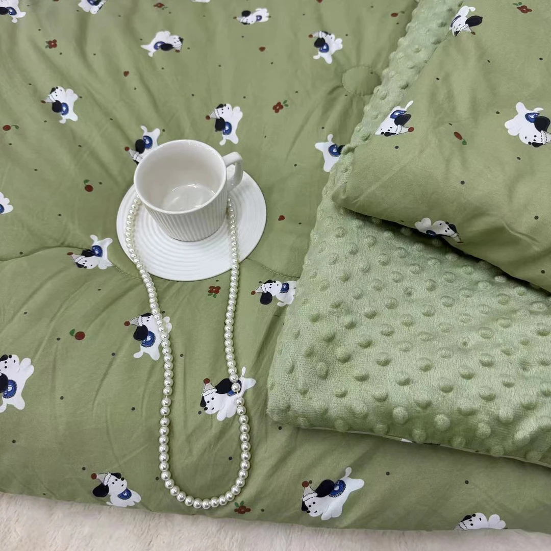 【奶酪狗】200*230cm保暖加厚豆豆绒被简约透气标准豆豆被