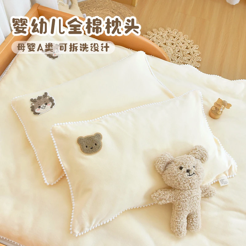 新生婴儿枕头套装纯棉a类宝宝棉花枕头幼儿园秋冬加厚透气荞麦枕