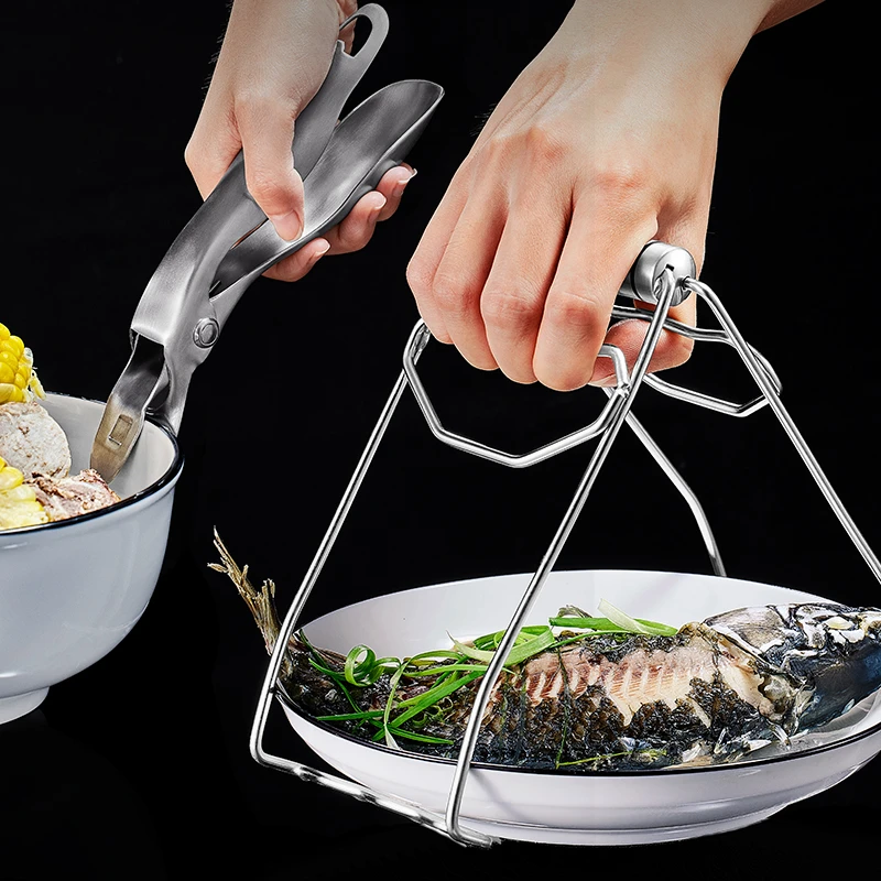 304不锈钢防烫夹取碗夹蒸菜蒸锅夹子盘子夹碗器厨房提盘器防烫手