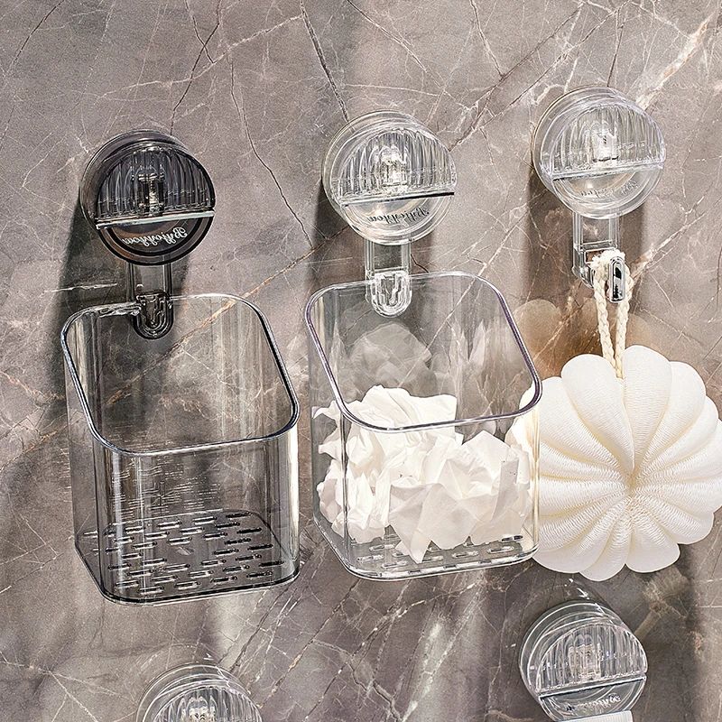 卫生间置物架吸盘壁挂免打孔浴室厕所挂架洗漱台墙上化妆品收纳架