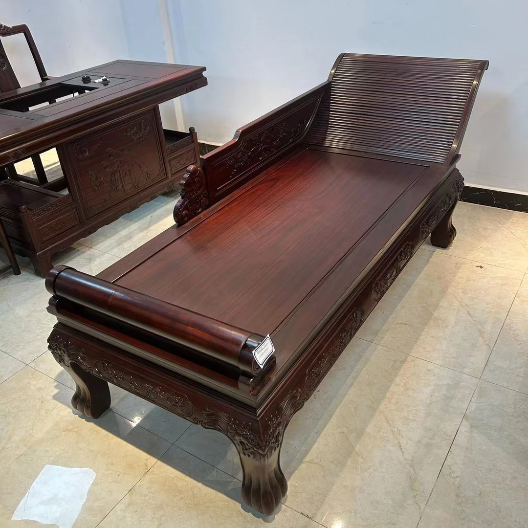 东非酸枝贵妃床新中式客厅实木沙发榫卯结构