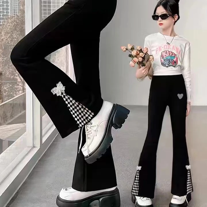 女童加绒裤子2025新款爆款时尚童装洋气百搭春秋款小女孩春装女