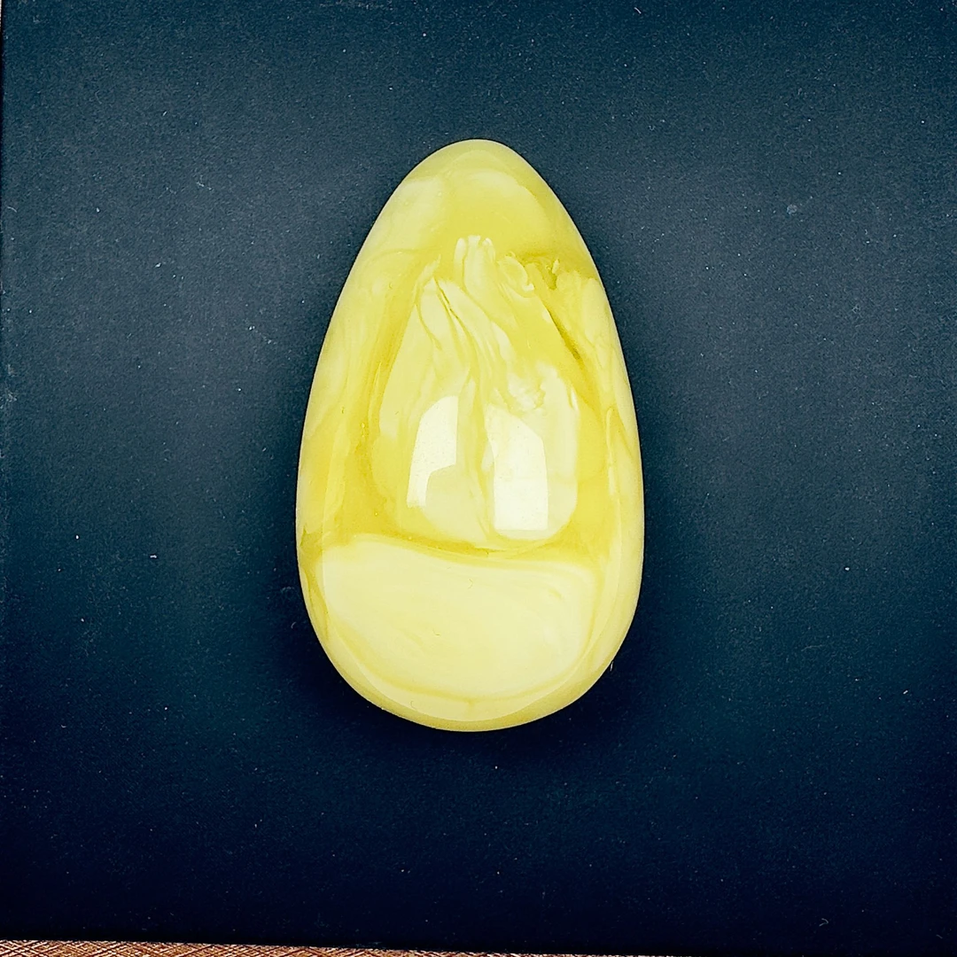 【大小姐珠宝】天然蜜蜡瓷白拉丝妖花水滴吊坠珠宝玉石