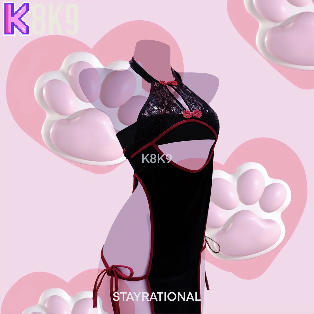 K8K9 [云想衣裳]cos二次元动漫性感纯欲新中式制服战衣开叉旗袍