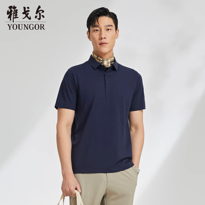 【丝光工艺】雅戈尔夏季新款男短袖polo衫简约休闲POLO衫T恤533060