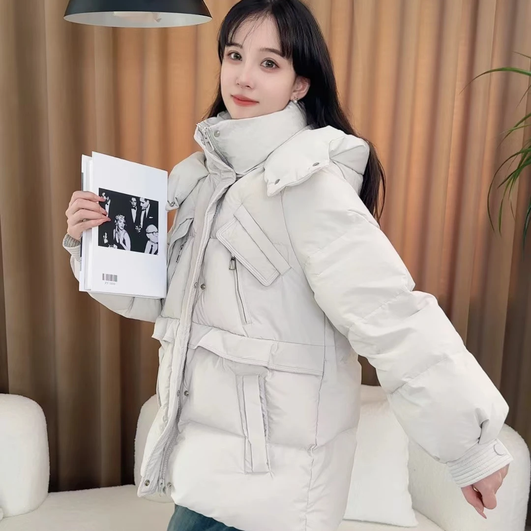 20款冬季新款韩版羽绒服保暖收腰连帽时尚爆款羽绒服加厚休闲