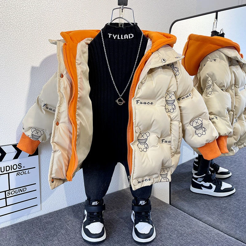 男童棉服帅气2023新款宝宝冬装痞帅棉袄衣服洋气儿童棉衣加厚外套