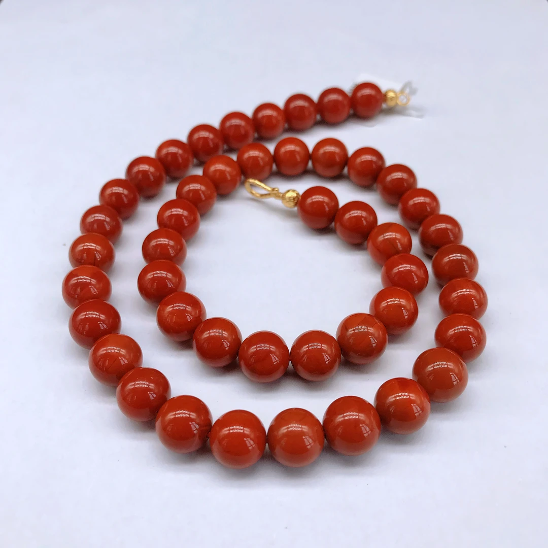 【小雪】南红四川瓦西满色满肉精美气质女神链10mm