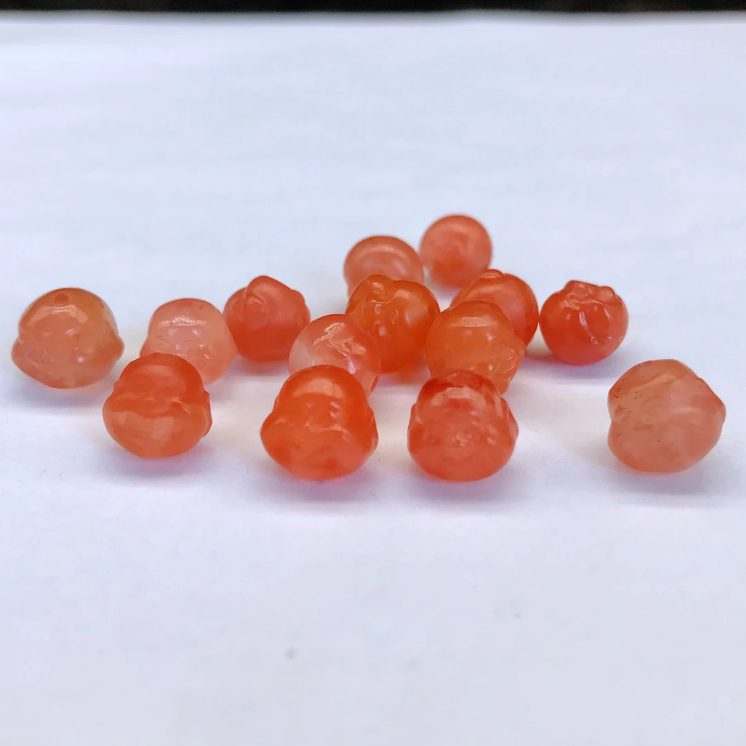 南红佛头单珠（一个）