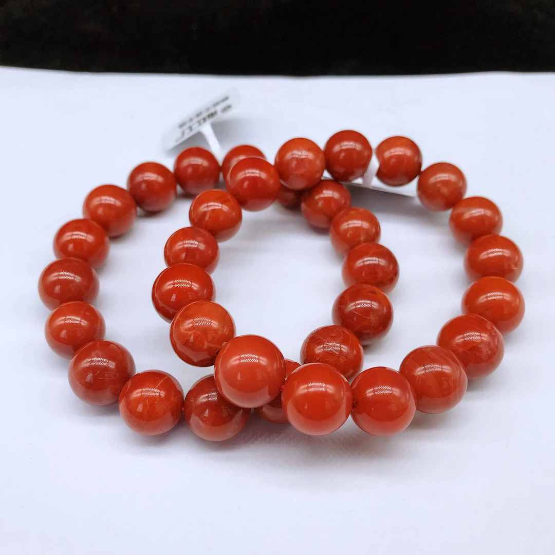 【小雪】南红四川瓦西火焰纹精美百搭手串12mm【多样式发其一】