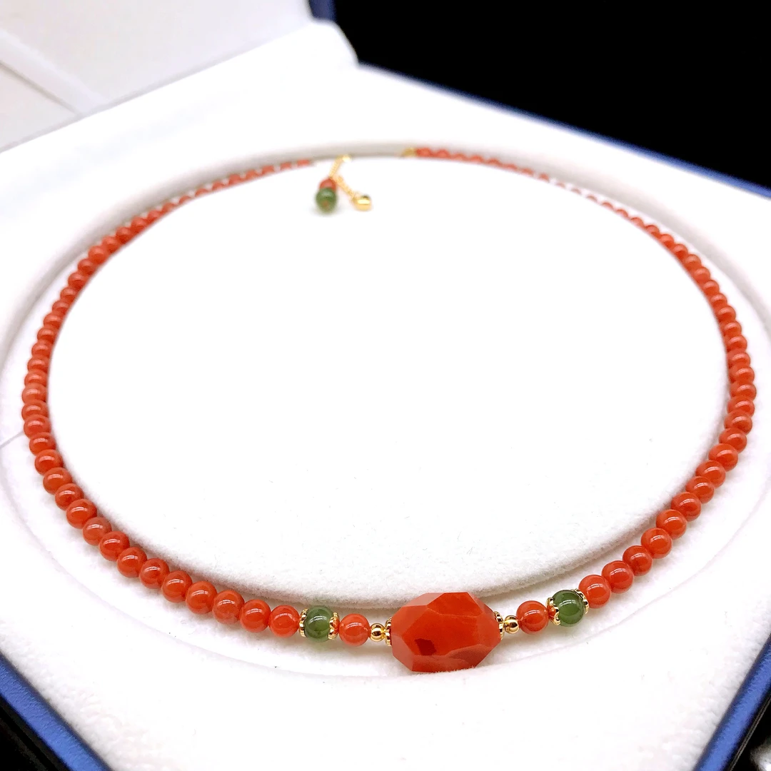 【小雪】南红瓦西时尚diy女神链4mm